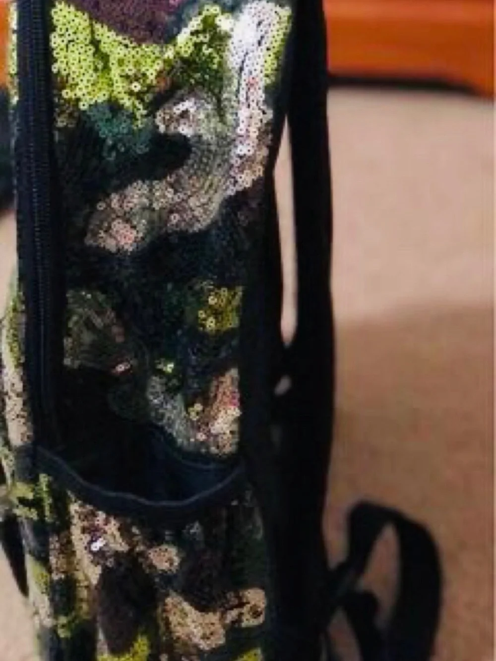 NEW Girls Wonder Nation Sequins Backpack Green Camo.